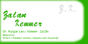 zalan kemmer business card